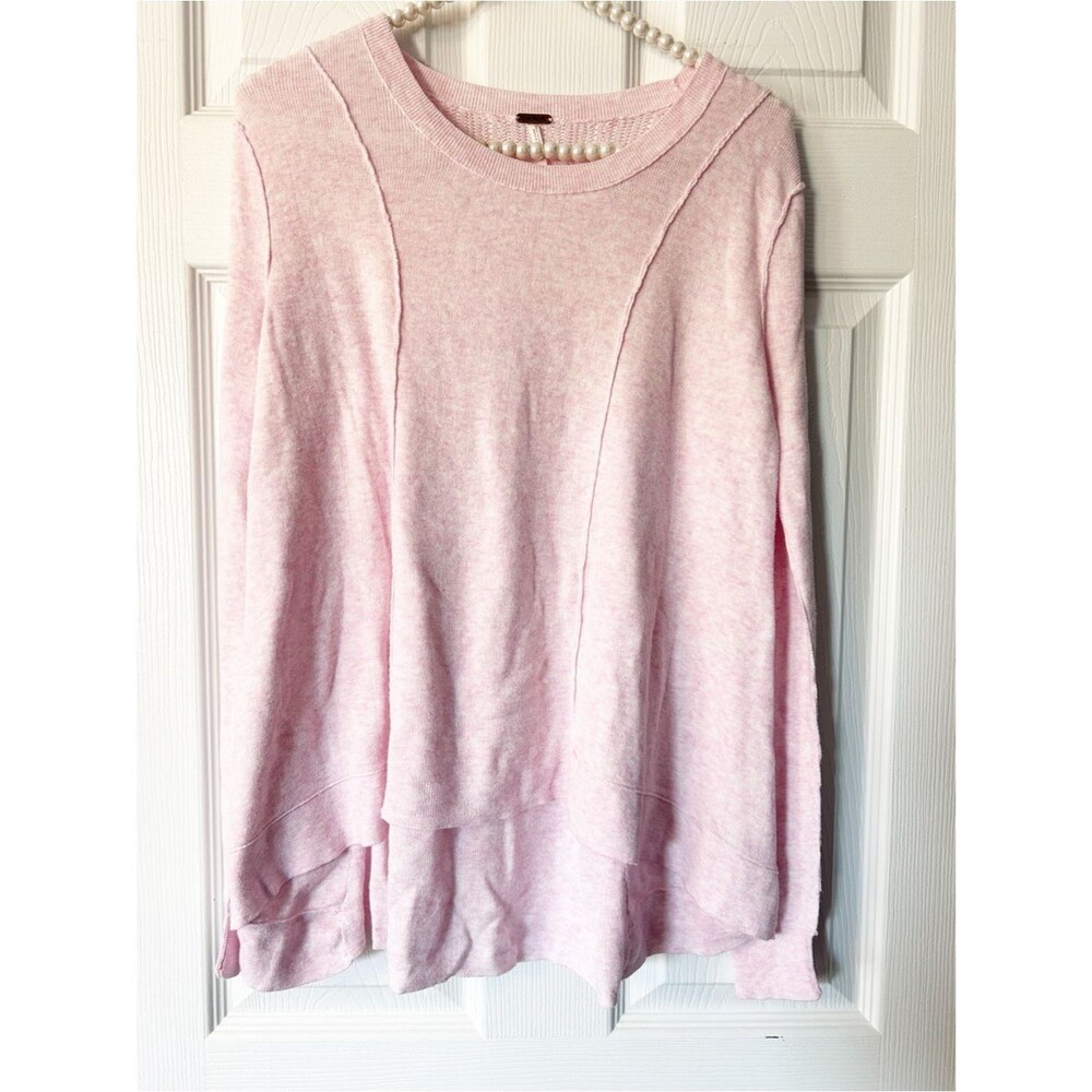 Free People Blush Lightweight Hi-low knit cotton sweater - Sz Medium